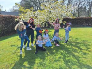 Rhona and students at Summer Club