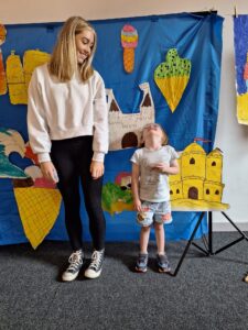 Helper Skye and her little friend